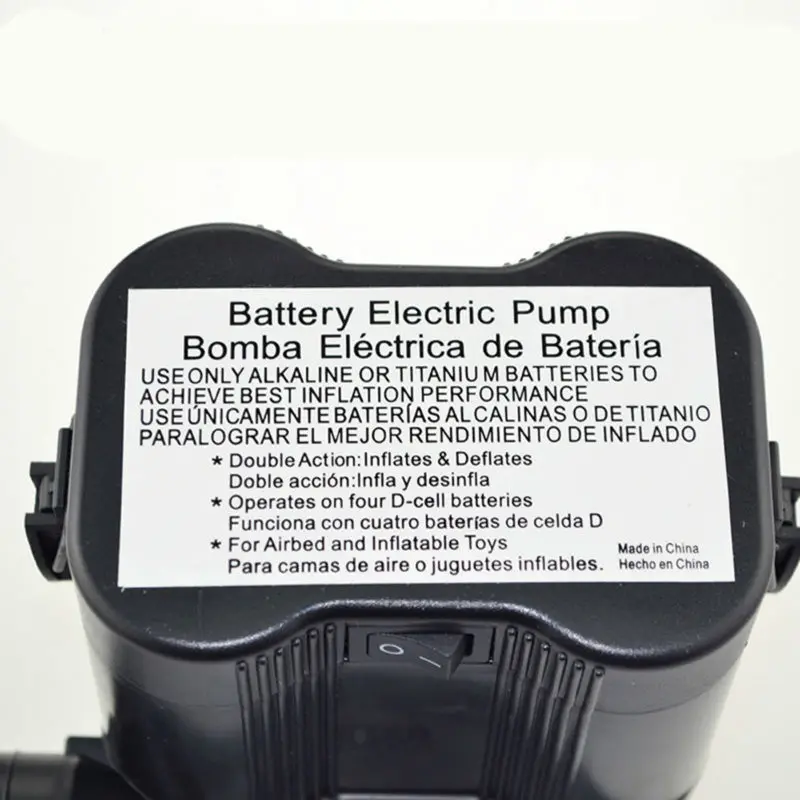 Črna Električne Baterije Zračne Črpalke Napihne Vbočeno DC za 4pcs D tip velikost suhe baterije za Igrače Zračne Postelje, Vzmetnice zračni blazini za Čoln