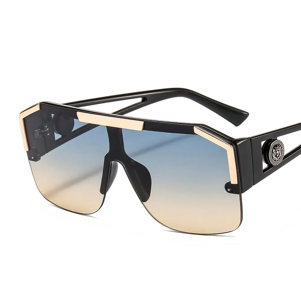 TEENYOUN 2020 Luksuzne blagovne Znamke Kvadratnih sončna Očala En Kos Ženske Moški Kovinski Lion Glavo, sončna Očala Moški Modni Očala UV400