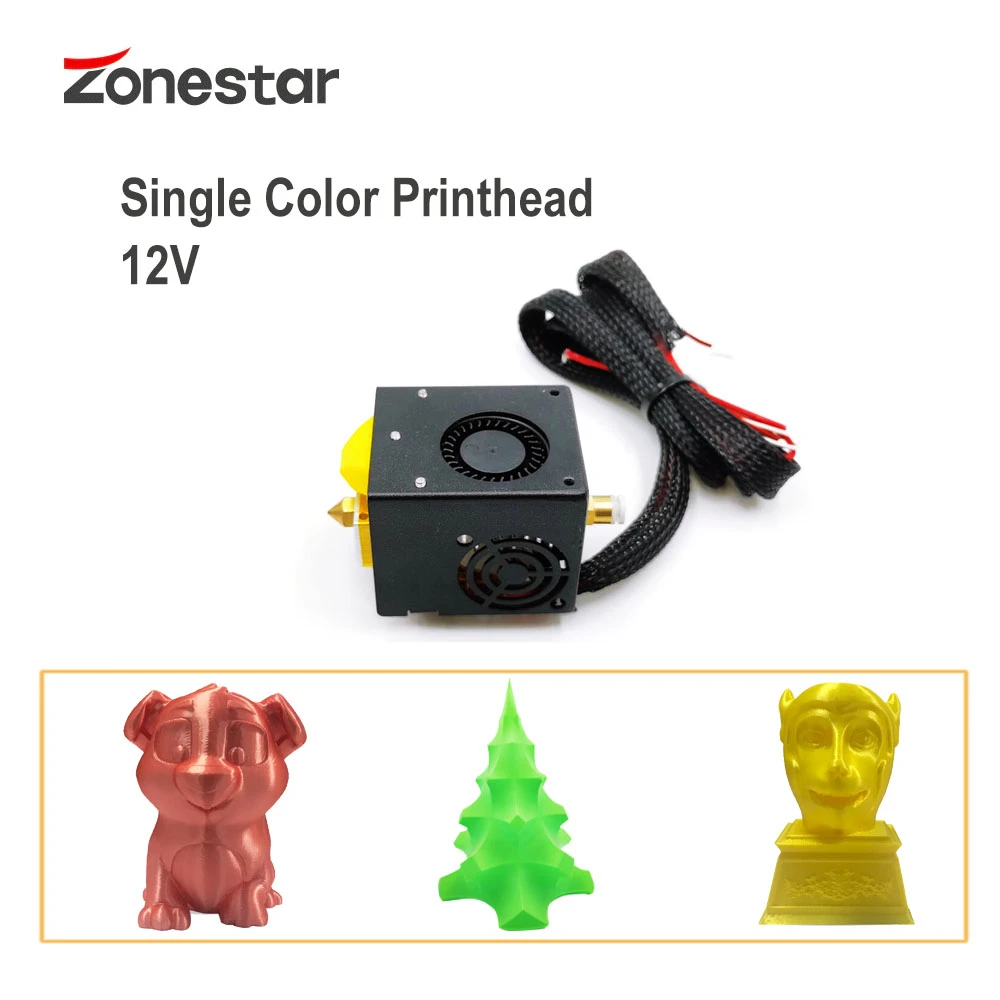 ZONESTAR 12V 3D Tiskalnik Upgrade Kit Eno/Dve/Tri Iztiskanje 2-V-1-OUT 3-V-1-SI Mix Barve HOTEND Ekstrudiranje Napajalni Print Head