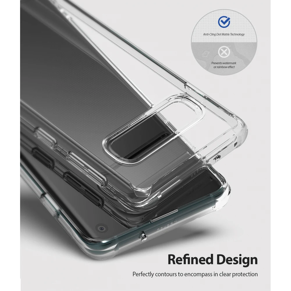 Ringke Fusion Zasnovan za Galaxy S10 Plus Silikona Primeru Prilagodljiv Tpu in Pregleden Težko PC Hrbtni Pokrovček Hibrid