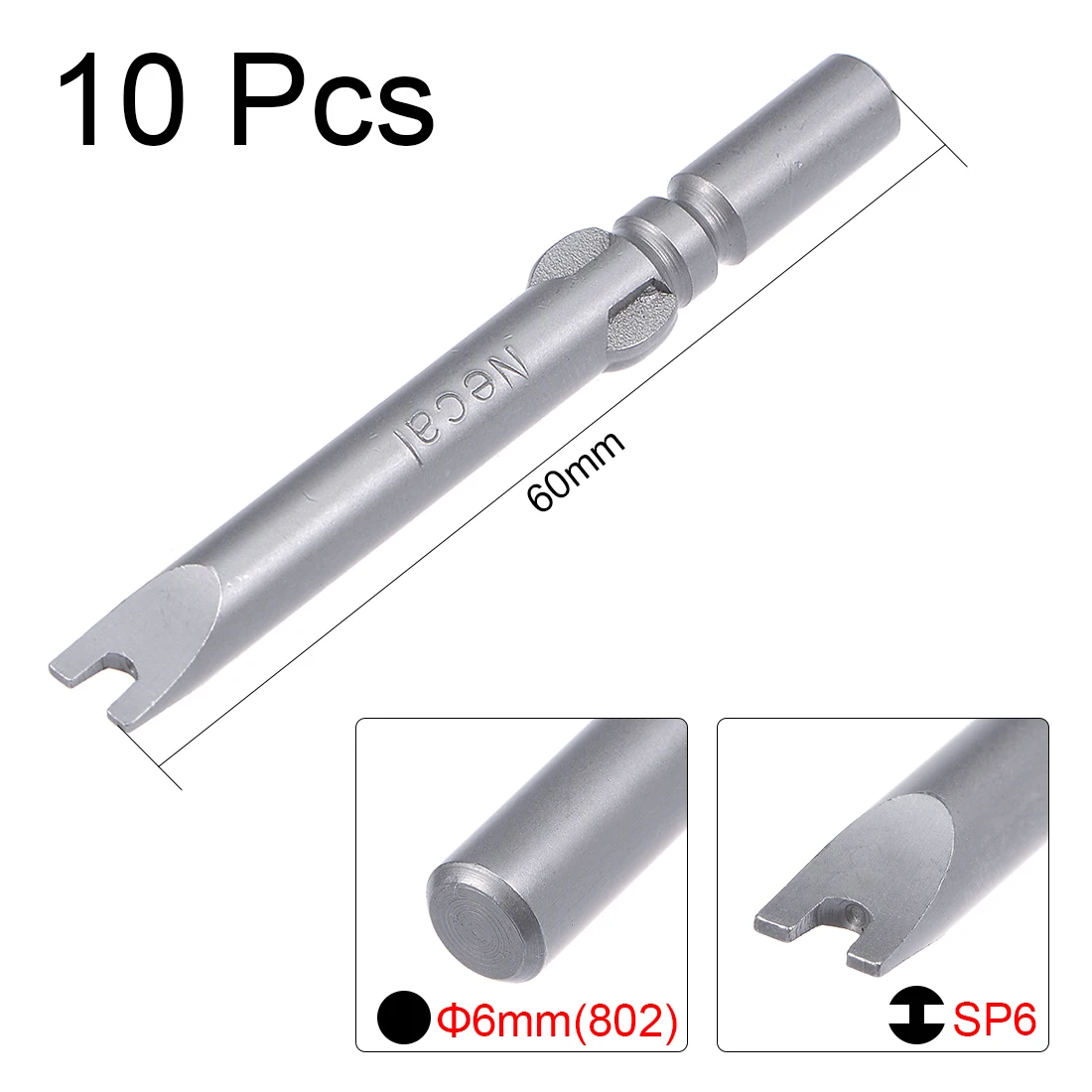 Uxcell 10 Kos 60 mm 6 mm Dolgo Dia Krog Kolenom SP6 Magnetni U Obliko izvijače