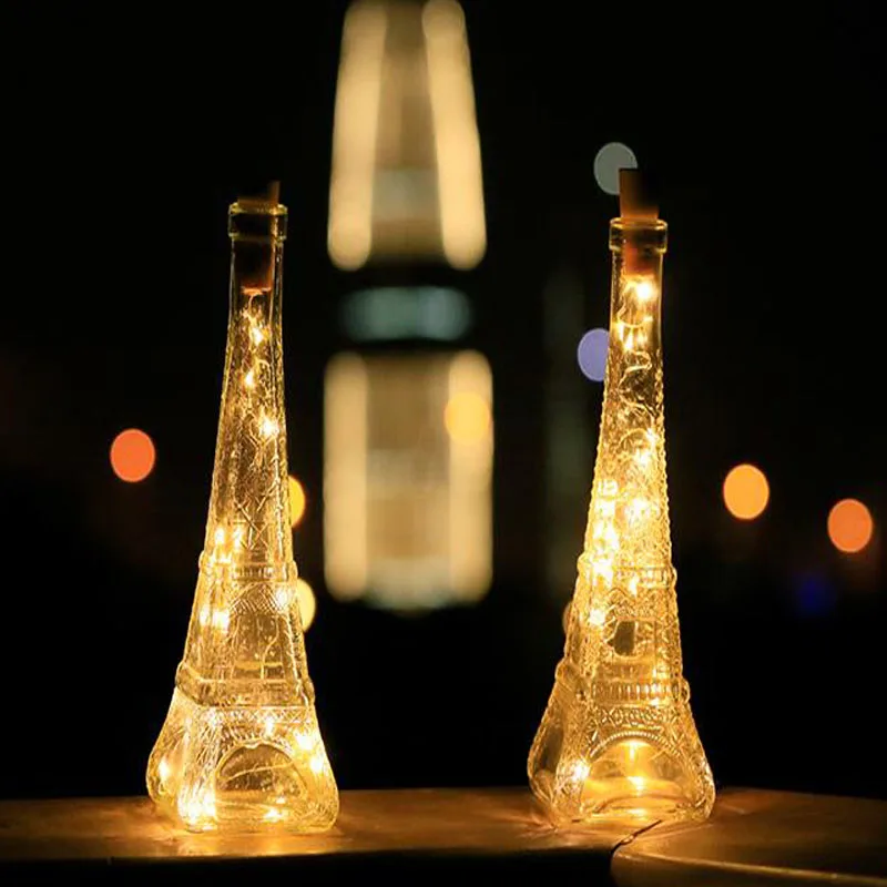 1M 2M LED Garland Niz Vila Luči Vino Plute Niz Luči luči za Steklenice Božično Drevo svate, Dekoracijo