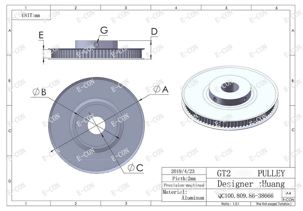 1/5/10pcs GT2 90T Časovni Pas Škripec 6-25 mm, Izvrtina za Širina: 7mm RepRap Prusa 3D Tiskalnik