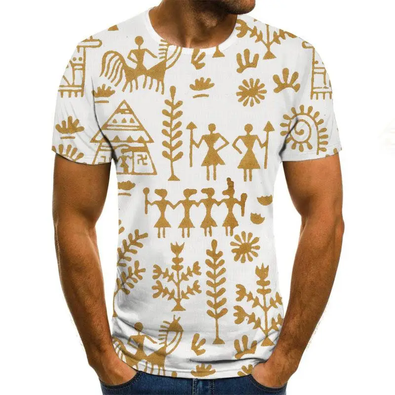 Poletje je nova 3D tiskanje moška T-shirt priložnostne kratka sleeved O-vratu moška T-shirt moda brizga črnilo tiskanje 3D T-shirt vrh