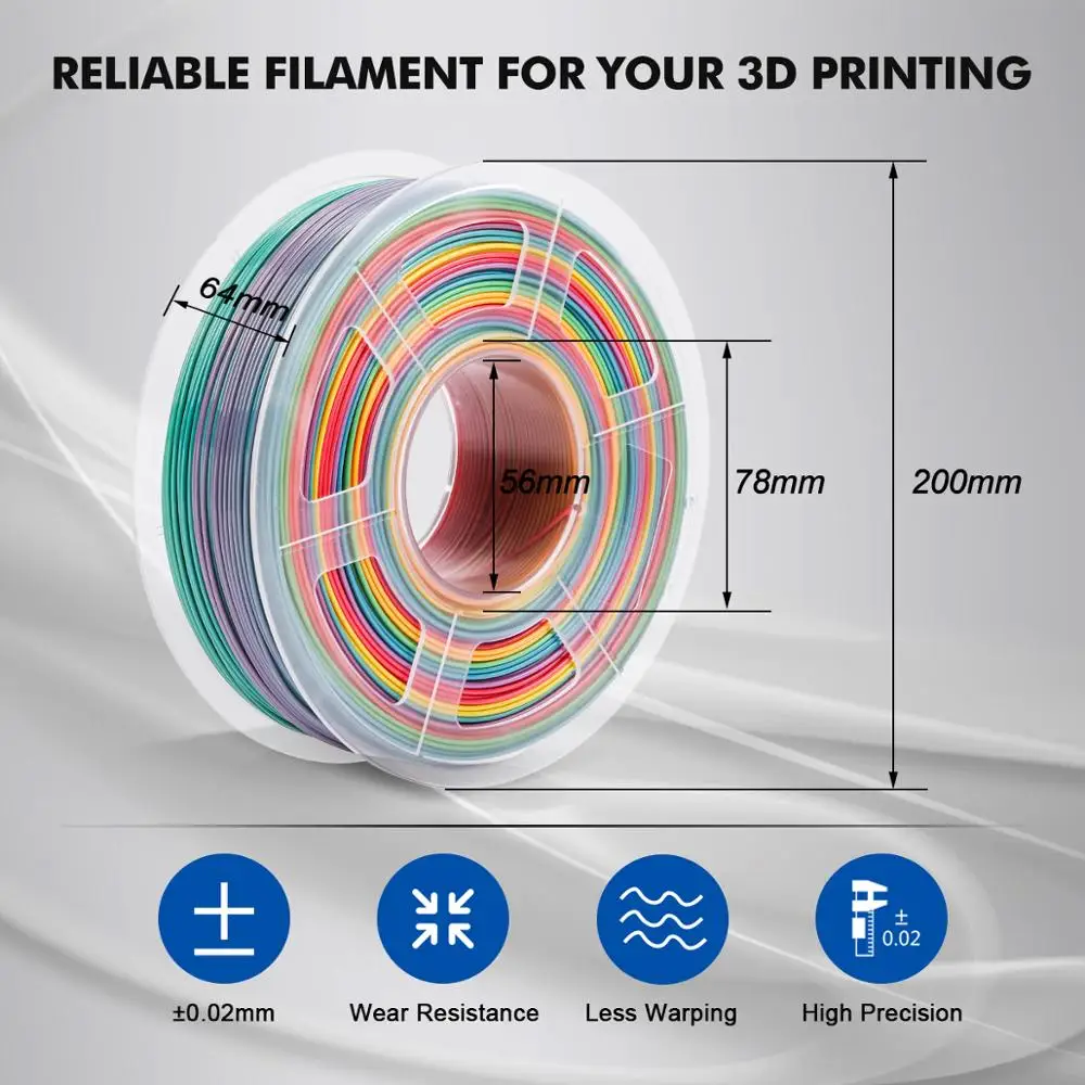 Mavrica PLA Žarilno 3D Tiskalnik Plastike Za 3D Pero Za Risanje 1 kg 1.75 mm Za Otroke Visoke Trdnosti, Hitra Dostava