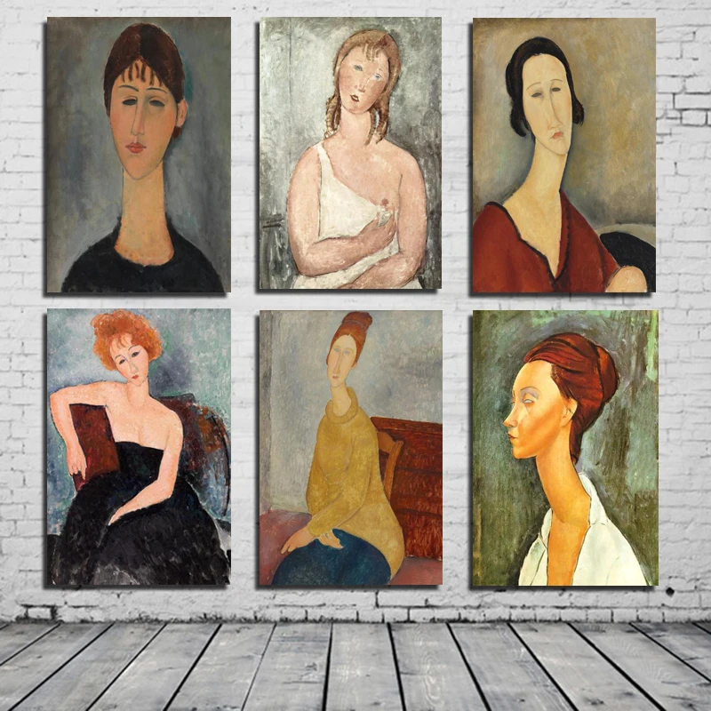 Amedeo Modigliani Najboljše Platno Barvanje, Tiskanje Dnevna Soba Dekoracijo Doma Umetnine Moderne Stenske Umetnosti Oljna Slika, Slike, Plakati,