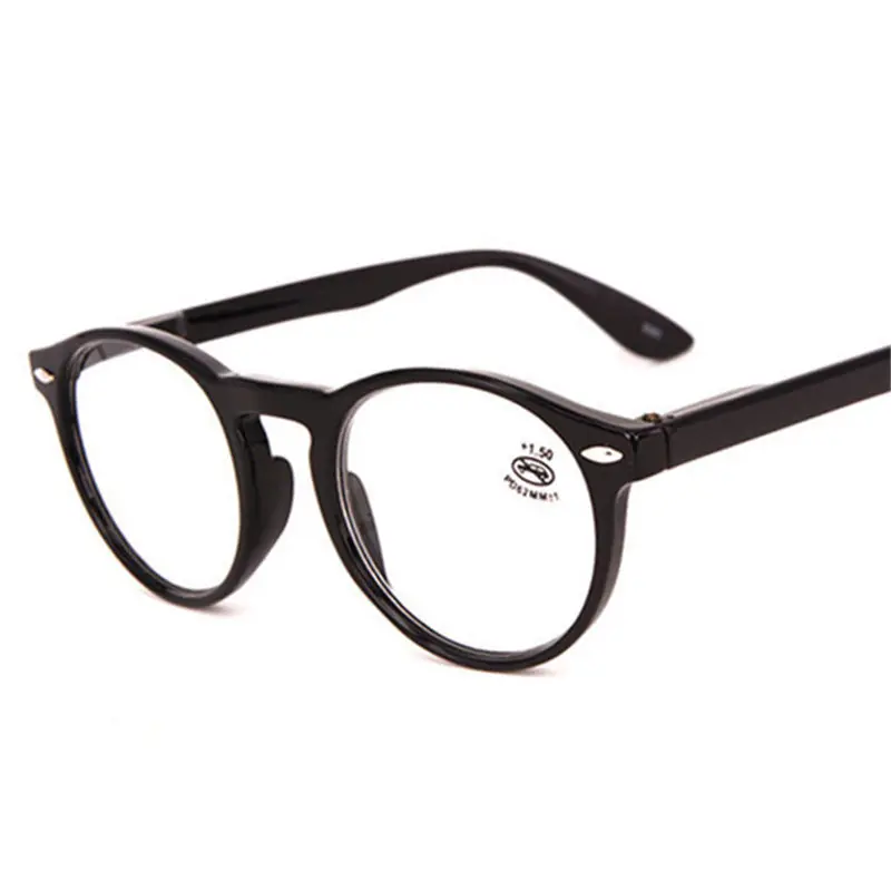 Moški Ženske Obravnavi Očala Moda Okrogle Očala Retro Rdeča Modra Črna Moški Letnik Ultralahkimi, Daljnovidnost Očala z Dioptrije