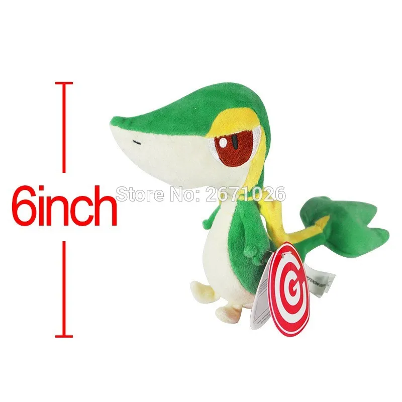 6inch 9 inch 12 Nov Vroče Prodaje Anime Risanke Snivy Plišastih Igrač Živali Mehko Polnjene Lutke