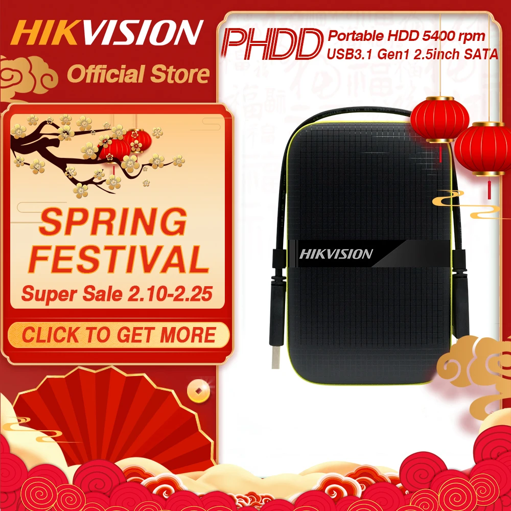 Hikvision HikStorage Prenosni Trdi Disk 1TB Zunanji HDD 2TB USB3.1 Gen1 Mobile High-speed Zunanji pomnilnik za prenosni RAČUNALNIK