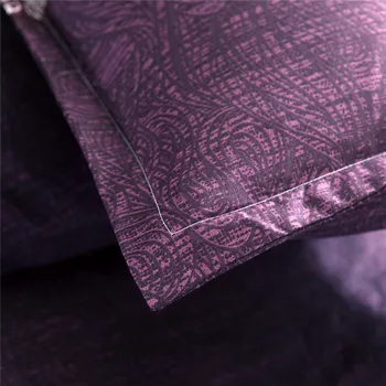 Vijolična Barva Domačega Tekstilnega Rjuhe Kritje Nastavite Cvet Tiskanja Posteljnina Nastavite Dvojni Dvojni Kraljica Posteljno Perilo Bedclothes 3P