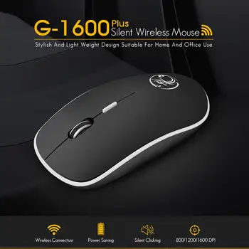 Tiho Brezžične Miške, Brezžične Miške USB Računalniška Miška za Prenosnik Tiho Ergonomska Mause Prenosnik Dodatki za PC Miši Igralec Mause