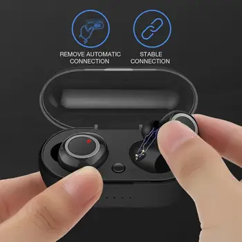 TWS Uho Brsti Brezžične Bluetooth Slušalke šumov Čepkov Nepremočljiva HiFi Gaming Slušalke Slušalke z Mikrofonom Polnjenje Li