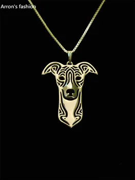 Trendy Whippet nakit, ogrlico, obesek za ženske moški gold silver plated izjavo ogrlica pes