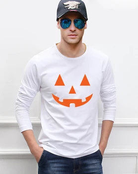 JACK O' Lantern Pumpkin Halloween moških dolg rokav t-majice 2019 pomlad najnovejši bombaž moški majica s kratkimi rokavi Camisetas Masculina