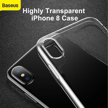Baseus 0,3 mm Mehka Primeru Mobilni Telefon za iPhone X Pregleden Anti-porumenelost TPU Primeru Dustproof Nepremočljiva Pluggy Kritje Primera