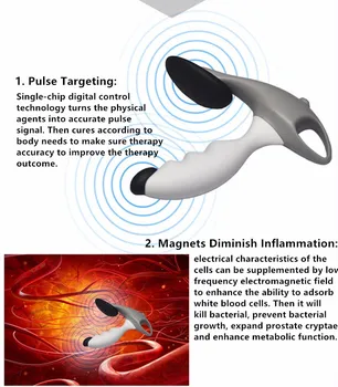 Impulz Magnetnega Žleze Prostate Masažo Terapije Naprave Prostate Massager Vibracijsko Zdravljenje Pralni Medicinskega Silikona Materialov