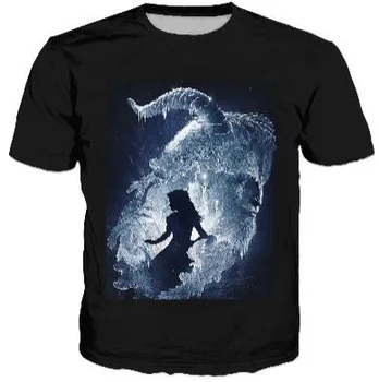 Unisex Poletje Visoke Kakovosti Crewneck Lepotica In Zver 3D T-Shirt Priložnostne Dekle Tees La Belle t shirt Hipster Hip Hop Obleke
