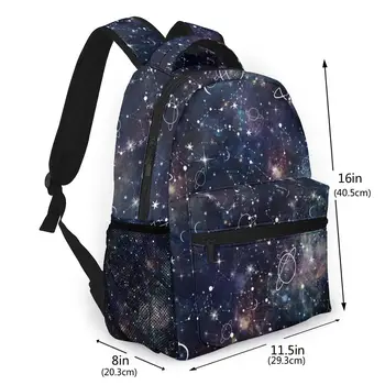 Ženske nahrbtnik moški potovanja nahrbtnik mens vrečko velike laptop nakupovanje potovalna torba Nočnem Času Planet In Star Constellation Galaxy