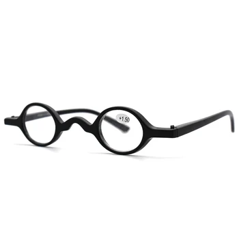 Branje Očala Retro Krog Unisex Eyelasses Majhen Okvir Povečevalna Očala S Pocket Očala Vrečko 1.0 1.5 2.0 2.5 3.0 3.5