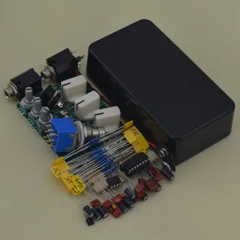 DIY zamudo pedal PCB vse komponente, komplet z 1590B ohišje črna