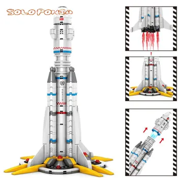 Prostor Avanturo Združljiv Legoinglys Vesoljske Ladje, Raketne Izstrelitev Vesoljske Ladje Postaja Shuttle Vesoljsko Plovilo Gradniki Otroci Igrače