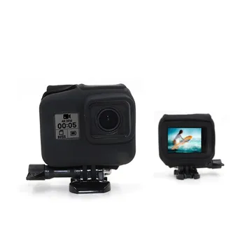 TELESIN Fotoaparat Primeru Mehki Silikonski Okvir Primeru Zaščitna Gume Lupini Stanovanj Pokrivajo Kožo Zaviti za GoPro Hero 5 6 7 dodatna Oprema