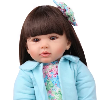 NPKDOLL 60 cm Moda Vinil Prerojeni Realistične Lutke Otroka 24 Palčni Dekle Bebe Princesa Menina Igrače, Otroški Rojstni dan, Darila Presenečenje