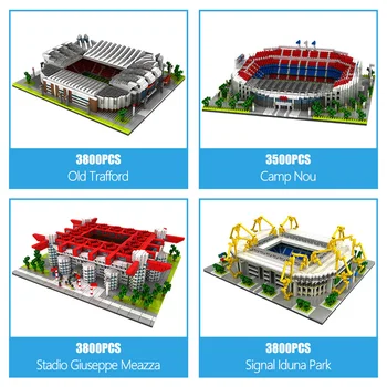 DIY 3D Gradnik Diamond Blocks Znane Arhitekture nogomet Nogomet Področju Nogometa Camp Nou Signal Lduna Park Otrok Igrače