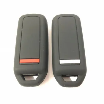 2pcs Black Smart Remote Key Stražar Kože Silikonski ovitek Primeru Za Honda NBOX NBOX po meri NBOX NOBENA N-WGN 3 Gumb Stranska Drsna Tipka