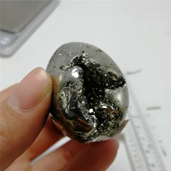 1 pc Vroče naravnih pyrite mineralni kamen priljubljena fool ' s gold crystal grozdov jajce za dekoracijo