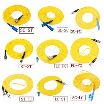 5Pc SC APC 3M Simplex načinu svjetlovodni patch kabel Kabel SC na LC FC ST UPC SM/SX APC 3,0 mm FTTH vlakna, optična skakalec kabel 1m 30 m