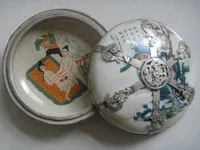 Kitajski Porcelan Risanje se LJUBEZEN Oklepna Zmaj Phoenix Plemenito Rouge Polje brezplačna dostava