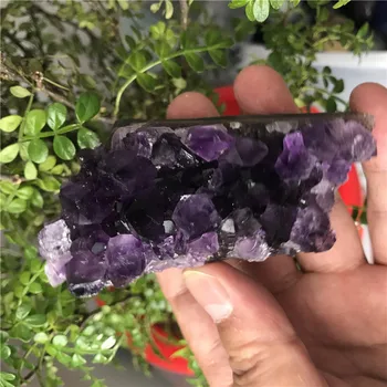 Naravni ametist gruče quartz crystal geode vzorec zdravljenja
