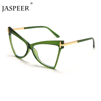 JASPEER Mačka Oči Računalnik Očala Proti Blue Ray Očala Optični Candy Barve Modna Očala Optičnih Slik