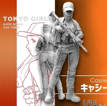 1/24 Smolo Kompleti (75 mm) Tokyo Dekle Vojaške Serije Smolo Vojak Self-sestavljen-032