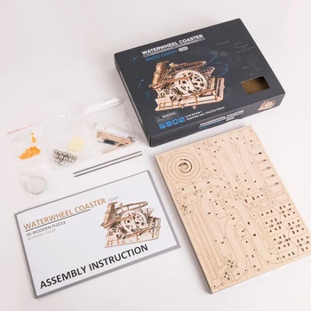 Ustvarjalne Lesene Igrače Izobraževalne Lesa DIY Lasersko Rezanje 3D Mehanski Model Lesene Puzzle Igra Zbiranja Igrač Darilo za Otroke