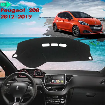 Nadzorna plošča Pokrov Zaščitni Izognili Svetlobe Dežnik Preprogo Mat za Peugeot 208 2012~2019 Aktivno Vabiti GTI 2016 Avto Dodatki