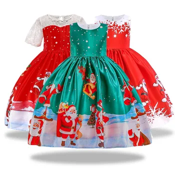 Novo Leto, Božič Dekle Obleko Zimo Sneg Baby Počitnice Otrok, Oblačila Za Otroke Stranka Božiček Kostum Baby Darilo 2-10 Let