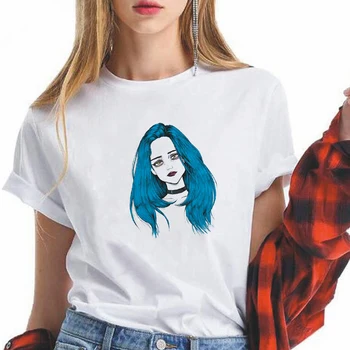 Egirl Tshirt Vrh Poletnih Oblačil Za Ženske Plus Velikost Gothic Modna Oblačila Poletje Bele Grafike Tees Evropi In Ameriki Hipster