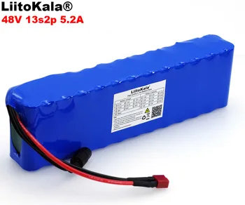 LiitoKala 48V 5.2 ah 13s2p High Power 18650 Baterije za Električna Vozila na Električni Motocikel DIY Baterija 48v BMS Zaščite+ Polnilec