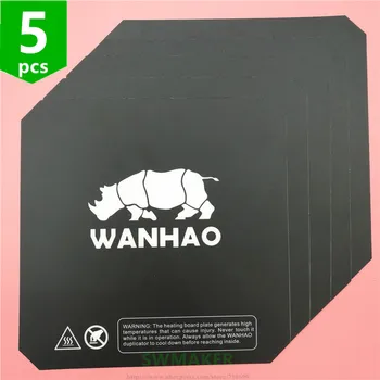 5pcs Wanhao i3 3D tiskalnik rezervni deli tiskanje greti posteljo nalepke Prusa i3 grelni plošči graditi trak črno 200mm/214mm/220mm