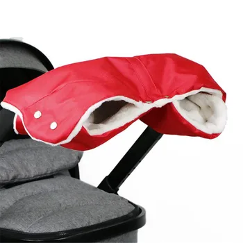 Pozimi Warme Voziček Rokavice Newborn Baby Potisnite Stol Windproof Rokavice Nepremočljiva Runo Voziček Pribor za Voziček