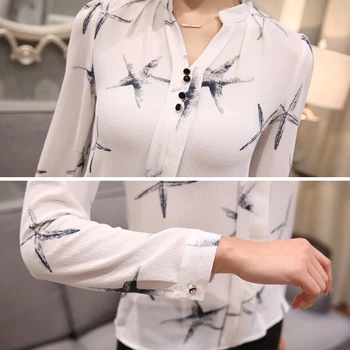 Šifon Moda Majice žensko Bluzo majica Dolg Rokav 2020 Blusa Urad Ženske Ženska Oblačila, Elegantno Camicetta Camicia Vrhovi