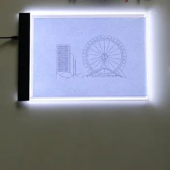 A4 LED Risanje Tablet Digitalne Grafike Pad USB LED Lučka Polje Kopija Odbor Electronic Art Grafika, Slikarstvo Pisanje Tabela