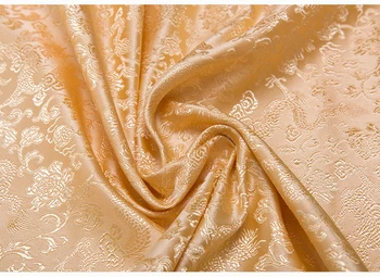 Nov prihod brocade barvana preja zlati zmaj tkanine za krpanje posteljo stanja obleko otrok krpo tkiva telas 100x150cm