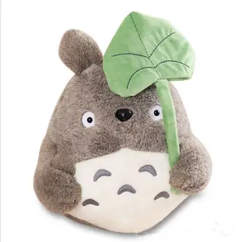 25 cm My Neighbor Totoro Mehke Igrače Mačka z Listi Anime Plišastih Lutka