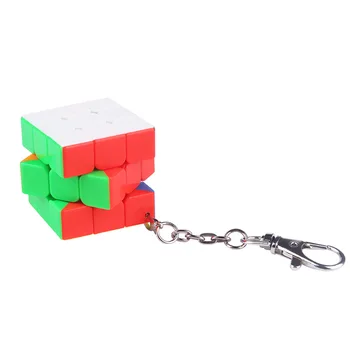 YUXIN Mini 3x3x3 Stickerless Magic Cube Hitrost Puzzle 3x3 Žep Kocka z Keychain Izobraževalne Igrače, Darila, 35mm