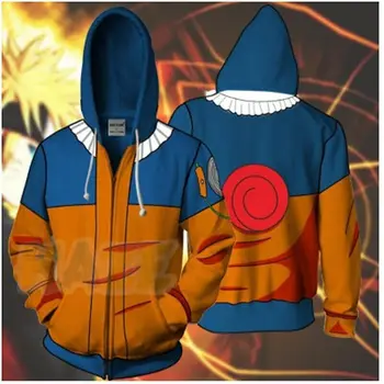Anime Naruto Uzumaki Uchiha Itachi Hatake Kakashi Cosplay Zadrgo Hoodie Sweatershirt Unisex Odraslih Prisoten