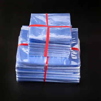 100 kozarcev/Veliko PVC Plastike Toplote Shrinkable Membrane Vrečko Kozmetični Darila, Zavijanje Materiala, Blow Molding Jasno Filma Trgovina Pack Torbica