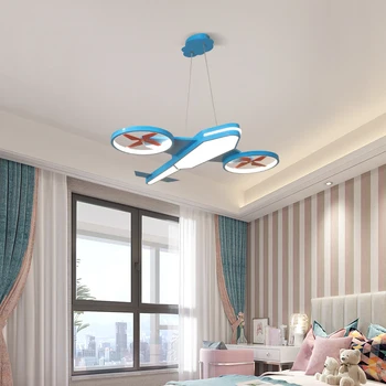 Otroška soba lestenec fant ustvarjalne letalo lučka spalnica LED oči lučka dnevna soba lučka dekle risanka soba moderen lestenec